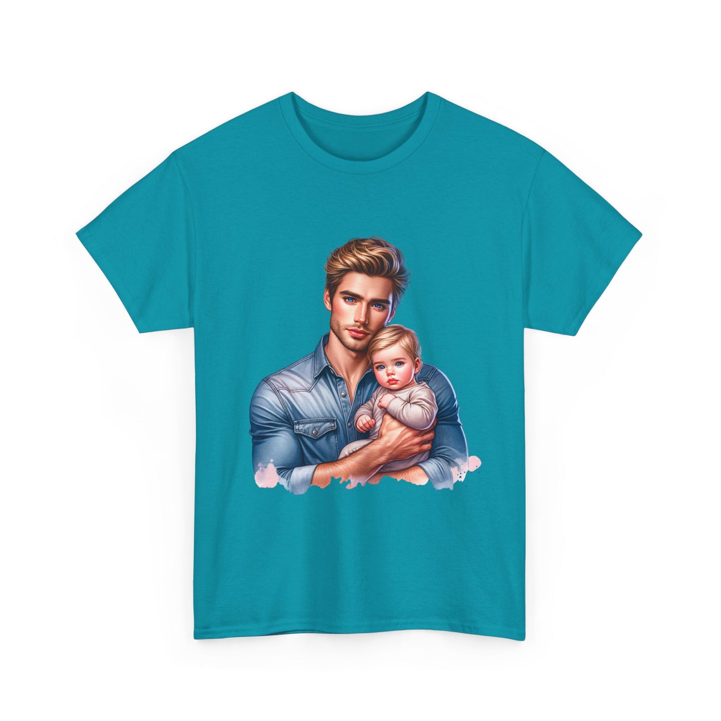Dad and Baby Tee, Unisex Heavy Cotton Tee, Father's Day Gift, New Dad Shirt, Parent Style Tee, Cute Family Apparel, Baby Wear